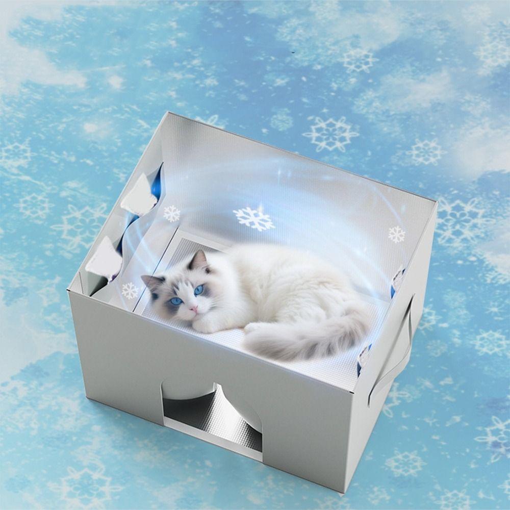 Foldable Pet Cooling House Oxford Cloth Cooling Cat House Cat Air Conditioning House  Summer