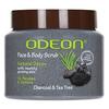 ODEON Charcoal & Tea Tree Oil Body Scrub (300ml) | Face Scrub for Oily Skin | Body Scrub to Fight Body Odour & Bacteria | Gentle Exfoliating Scrub