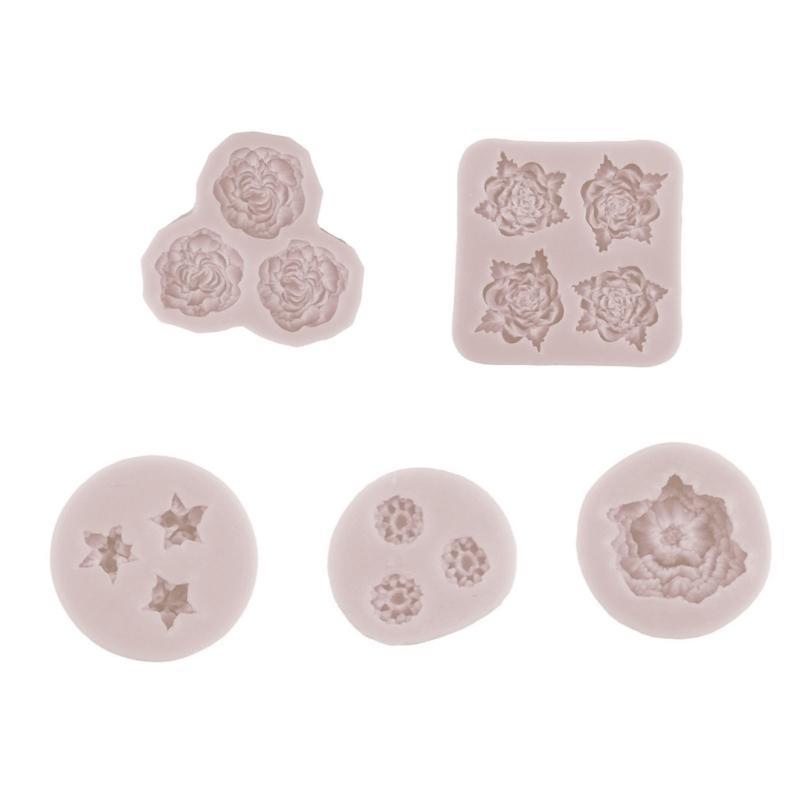 DIY Epoxy-Casting Silicone Molds Flower Mold Epoxy Resin Cake Fondant Mold Baking Flowers-Crystal Gypsum Ornament Mold
