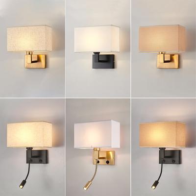 Kinkiety Nowoczesne Kinkiety do Sypialni z Abażurem Tekstylnym 12W E27/E26 Lampa do Czytania do Salonu Sypialni Przy Łóżku