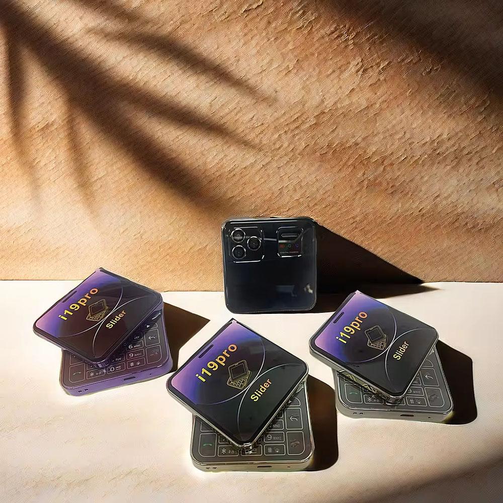 I19 Pro Slider Phone 2.4inches Dual SIM Classic 2G Mini Phone Multiple Colors Optional Portable Super Small Feature CellPhone