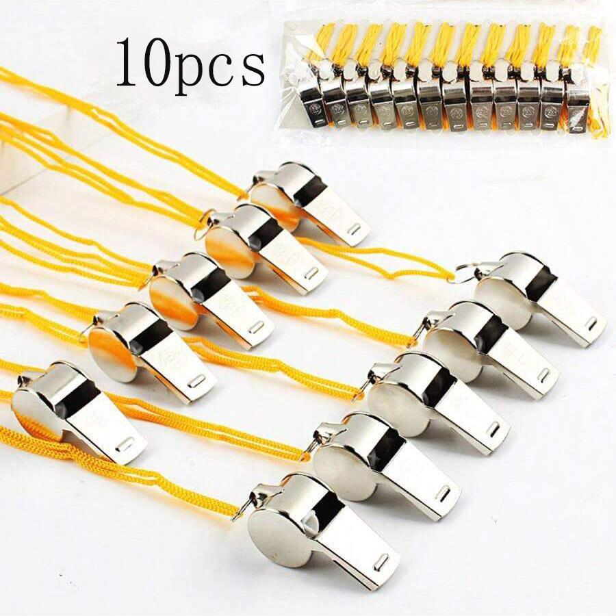 24Pcs Colorful Plastic Whistles with Lanyards for Party Favors, Sports & Emergency Supplies