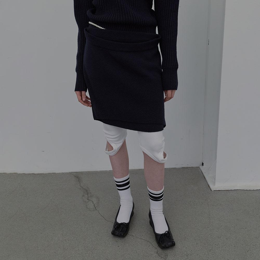 LCDC™ Double Layer Knit Skirt (Navy)