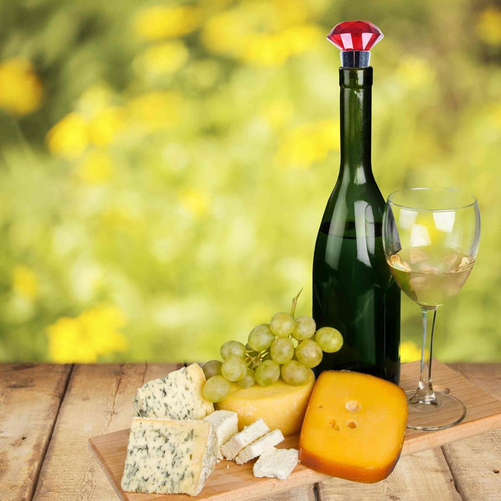 Zinc Alloy Bottle Champagne Corks Wine Stopper Premium Quality Creative Crystal Different Colors Decorative Gift Hom