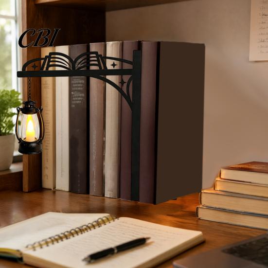 Bookshelf Decor for Bedroom Library Lantern Mini Lamp, Vintage Hanging Light with Warm Glow, Decorative Book Supports Shelves Home Study And
