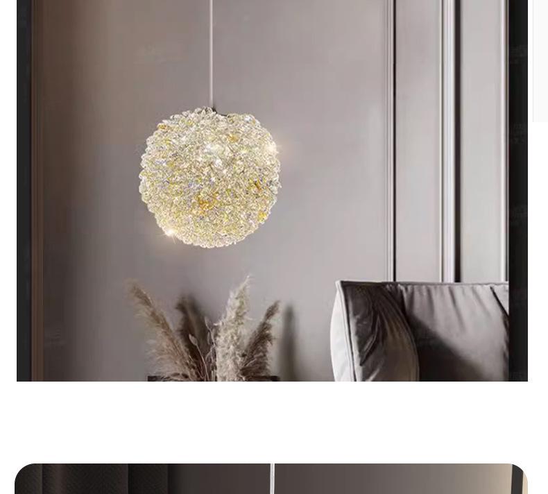 Luxury Crystal Pendant Light: Elegant Wrought Iron Hallway & Entrance Wall Lamp