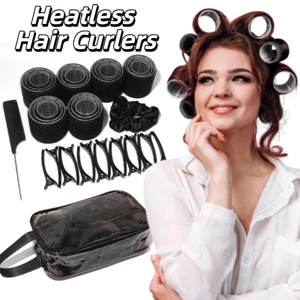 35Pcs 3 Sizes Rollers Curly Hair Roller Black Hair Curlers for Women  Hair Styling Tool
