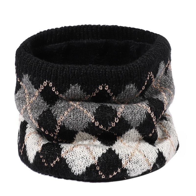 Thick Knit Fleece-Lined Snood: Winter Neck Warmer for Outdoor Cycling