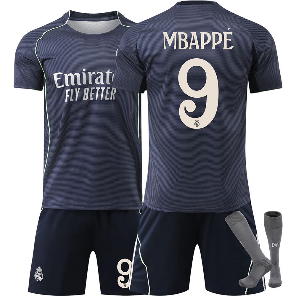 Jersey Set Mbappe 9 Short Sleeve Soccer Uniform Adult Youth 2024/25 Fan Edition