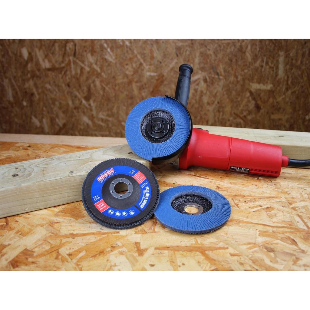 Faithfull Zirconia Abrasive Jumbo Flap Discs