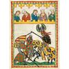 Medieval Antique European Art Posters Lovers On Horse Prints Canvas Printing Retro Wall Picture for Living Room Home Decoration