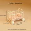 1/12 Dollhouse Baby Bed Miniature Furniture Room Realistic Photo Props with Mattress for DIY Model