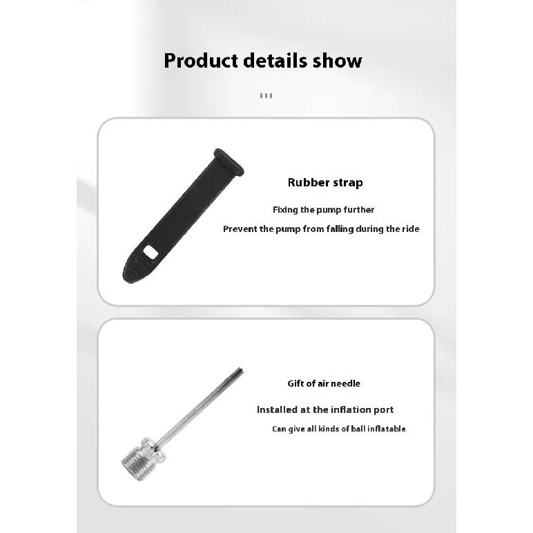 Portable Pocket MTB Bike Pump 120 PSI Mini Cycling Tire Inflator Hand Air Pump Bike Accessories Mountain Road Bicycle Pump