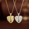 European and American Heart-Shaped Openable Necklace with Wings Pendant - Fashionable, Versatile Clavicle Chain for Women