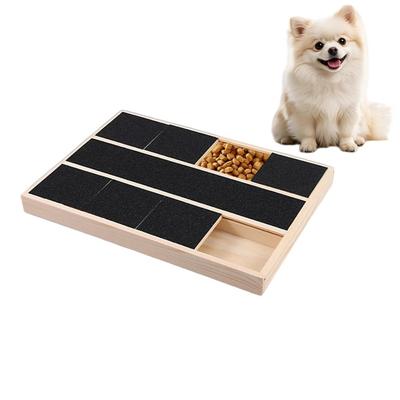 Wooden Dog Nail Scratch Board Multi-grid Dog Nail Trimming Pad Indoor Training
