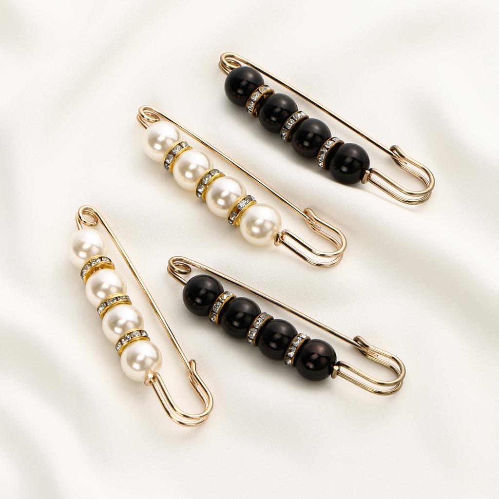 Women Hijab Scarf Brooch Pin Ladies Decorated Safety Pins Tighten Waist Jeans Pins Button Clothing Accessories