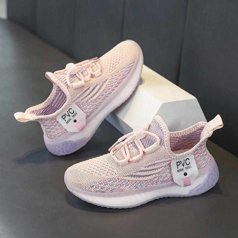 2025 spring new children's dad shoes Korean version of trendy shoes mesh breathable coconut shoes boys and girls student sports shoes
