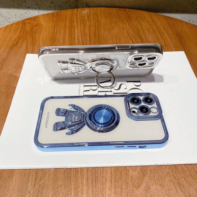 Applicable To IPhone 15 Electroplated Astronaut Mobile Phone Case 14proMax Pupil Lens Apple 13 Bracket Protective Cover