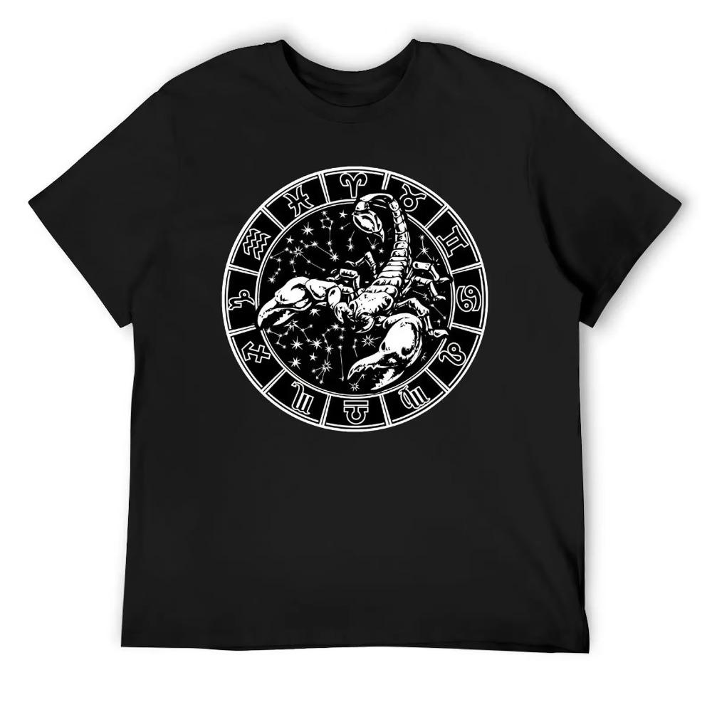 Scorpio Twelve Contellation (6) T-shirts Novelty T-shirt Crewneck  Sports  Funny Novelty Fitness USA Size