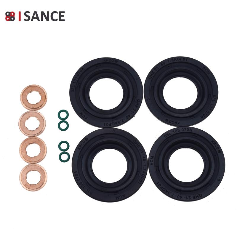Fuel Injector Gasket Seal Washer Oring Kit For Ford Transit FIAT Peugeot Citroen Land Rover 1378433 6C1Q-6K780-AB 6C1Q-9K546-BC