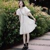 Summer Skirt French First Love Small White Dress Irregular Design Sense Small White Bubble Sleeve Chiffon Dress