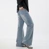 Washed Retro Micro-pull Jeans Autumn New Loose Texture Trendy Brand Long Pants High Street American Bell Pants Q