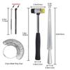 ABWR-Ring Size Measuring Tool Set, Metal Mandrel Ring Sizer Finger Size Rod Wire Wrap Ring Tool Jewelry Making Kit