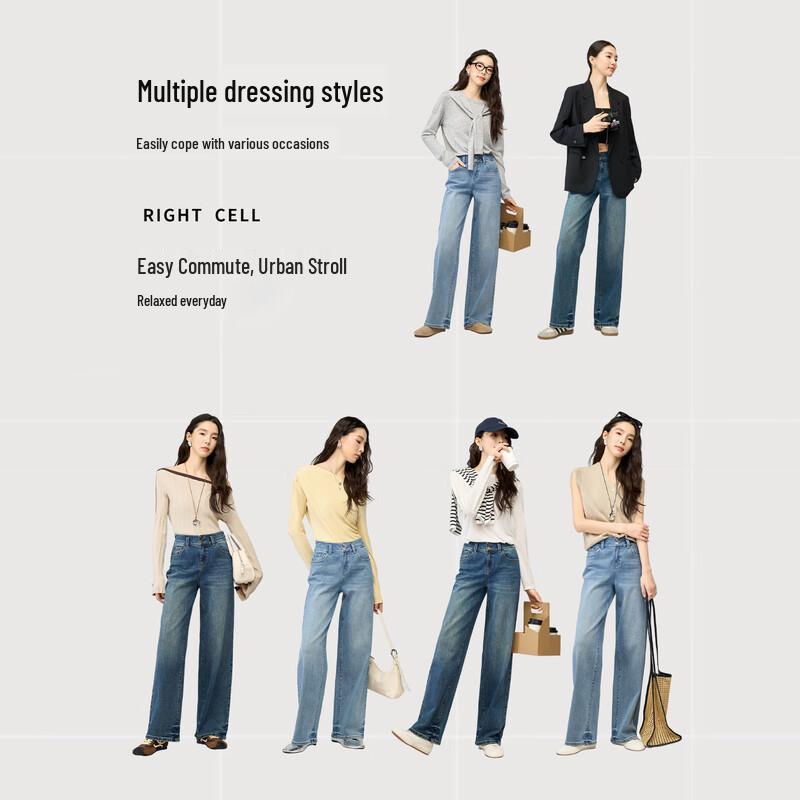 YERAD Women's Retro Wide-Leg Jeans