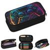 Neon Light Game Controller Gamepad Pencil Cases for Students Gifts Pen Box Pencil Bag Large Storage Pencil Pouch
