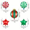 Christmas Hanging Ball Windmill Red Green Pentagram Aluminum Film Balloon Set Christmas Party Home Furnishings Shopping Mall Dec