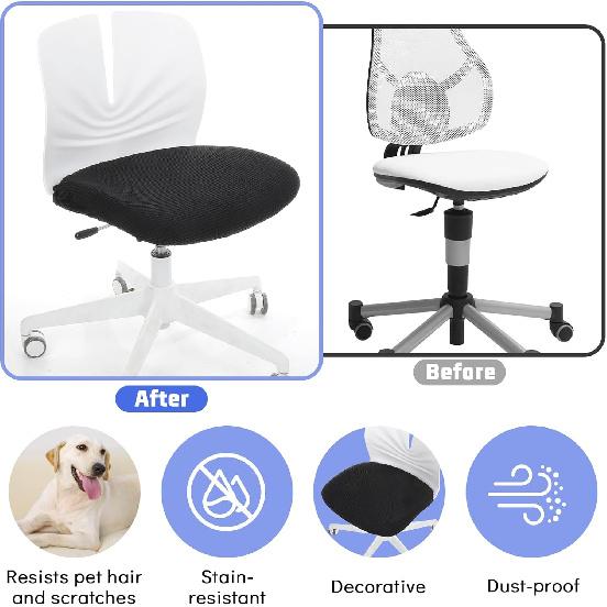 Computer Office Chair Seat Cover, Office Chair Covers Protective & Stretchable Universal Chairs Covers Elastic Stretch Computer Chairs Seat