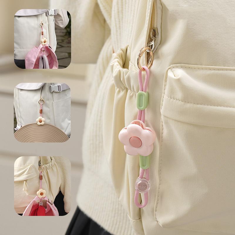 1Pcs Portable Flower Shape Cap Clip Anti-Lost Silicone Holder For Backpack Handbag Travel Sun Hat Free-Hand Portable Organizer