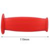 nakira Motorcycle Grips, Moped Handlebars, 22.2mm, Left and Right Set, Rubber F Type (Red)