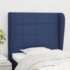 Headboard - With Ears - Blue - Adjustable Height - 103x23x118/128 Cm