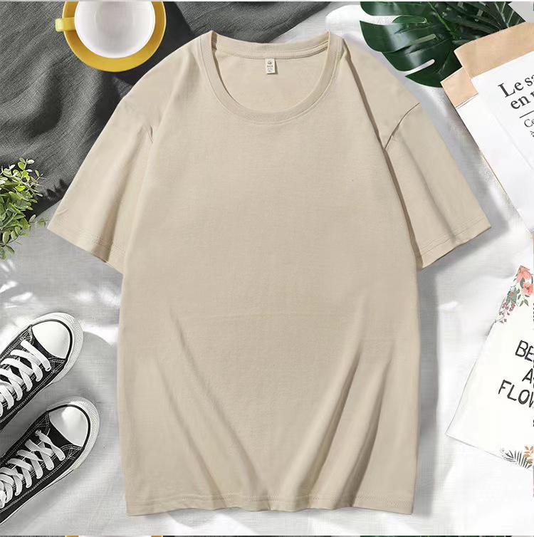 Available: Men's 180g Cotton Crew Neck Short Sleeve T-Shirt - Solid Color, Pure Cotton, Ideal for Summer and Advertising.