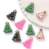 10pcs Cartoon Christmas Tree Silicone Teether Toy For Jewelry Making DIY Pacifier chain Clips Teether Beads Christmas Gifts
