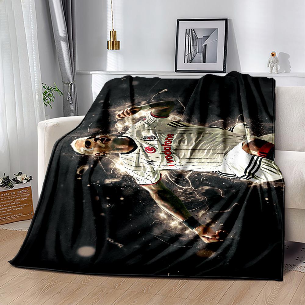 Soccer Player Action Blanket Comfortable Great for Bedding Office Chair Four Seasons Multipurpose Modern Unique Gift for Family and Friends Camping