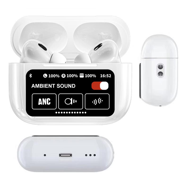 

Yurkem Сенсорный экран ANC Беспроводные наушники-вкладыши Bluetooth 5,3 с длительным сроком службы батареи TWS Наушники с шумоподавлением для телефона IOS Android