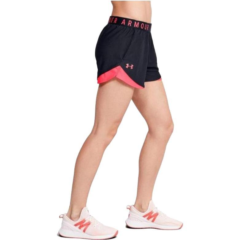 Under Armour Sports Shorts Women's Black/Pink Color Moderate Knitted Shorts Unisex 1344552-009