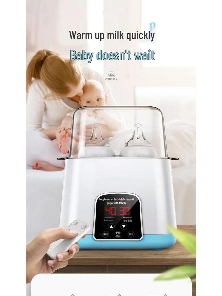 2-in-1 Baby Bottle and Milk Warmer with Thermostat and Sterilizer