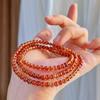 About 3Mm Natural Orange Pomegranate Multi-Circle Bracelet Bracelet.