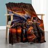 Gothic Illustrations Customize Your Name Blanket Throw Personalized Blanket Comfortable for Seaside Sofa Bed Bedding for All Occasions