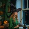 Dámský halloweenský čarodějnický klobouk skládací pro dospělé černý saténový klobouk čaroděje halloweenský kostým na párty pro cosplay karnevaly maškarní plesy