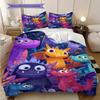 Dinosaur Pattern Bedding Quilt Set Quilt Cover Pillowcase Home Decoration Birthday Gift (1 * Duvet Cover + 2 * Pillowcase, Without Core)