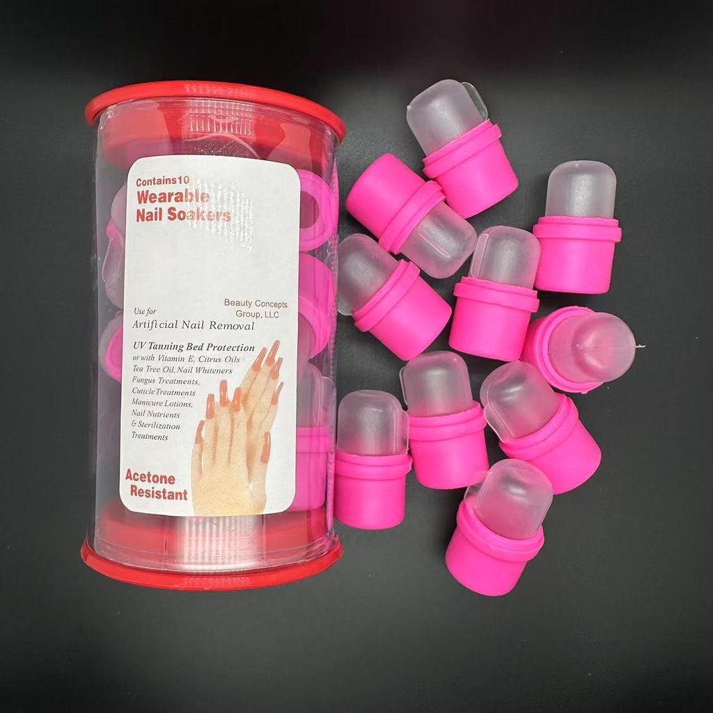 Silicone Nail Polish Remover Tools Set - 10 Finger Cots for Removing Nail Polish