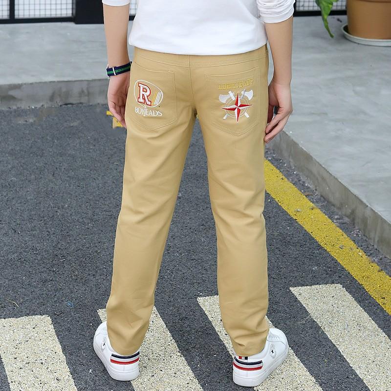 

Весенние и осенние хлопковые брюки для мальчиков, средние и большие размеры, детские тонкие повседневные спортивные брюки со средней посадкой 100