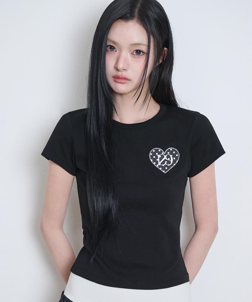 ILLIGO 129 Dot Fitted T-Shirt Black