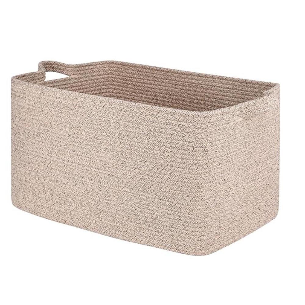 NEW 15x10x9 Inch Cotton Rope Basket Large Capacity 22L Laundry Basket Storage Woven Storage Bin for Living Room