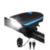 Rechargeable Waterproof Bicycle Headlight & Electric Horn for Night Riding