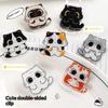 7Pcs Cute Cartoon Cat Pp Clip Acrylic Double-Sided High-Definition Pattern Paper Clip Stationery Supplies